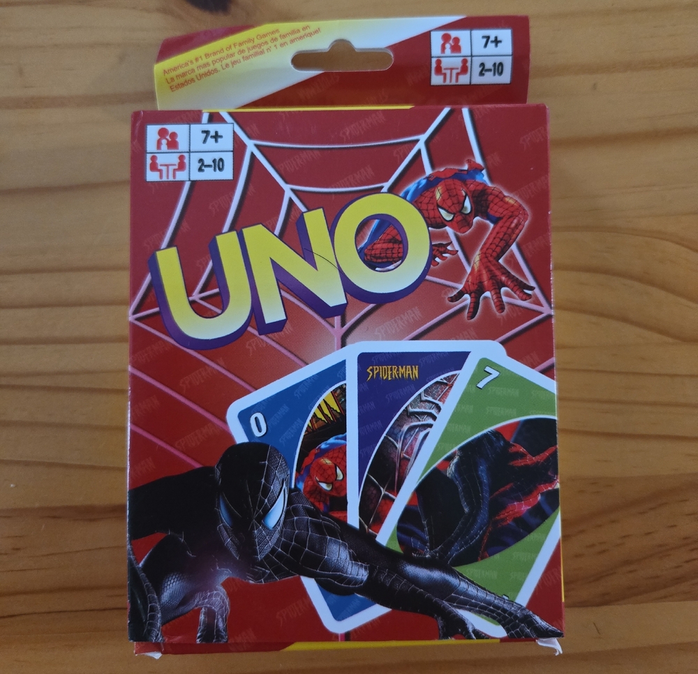 UNO Spiderman Character Card Game